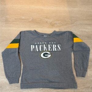 Green Bay Packers Sweatshirt Women's Small Gray Crewneck Pullover Top NFL